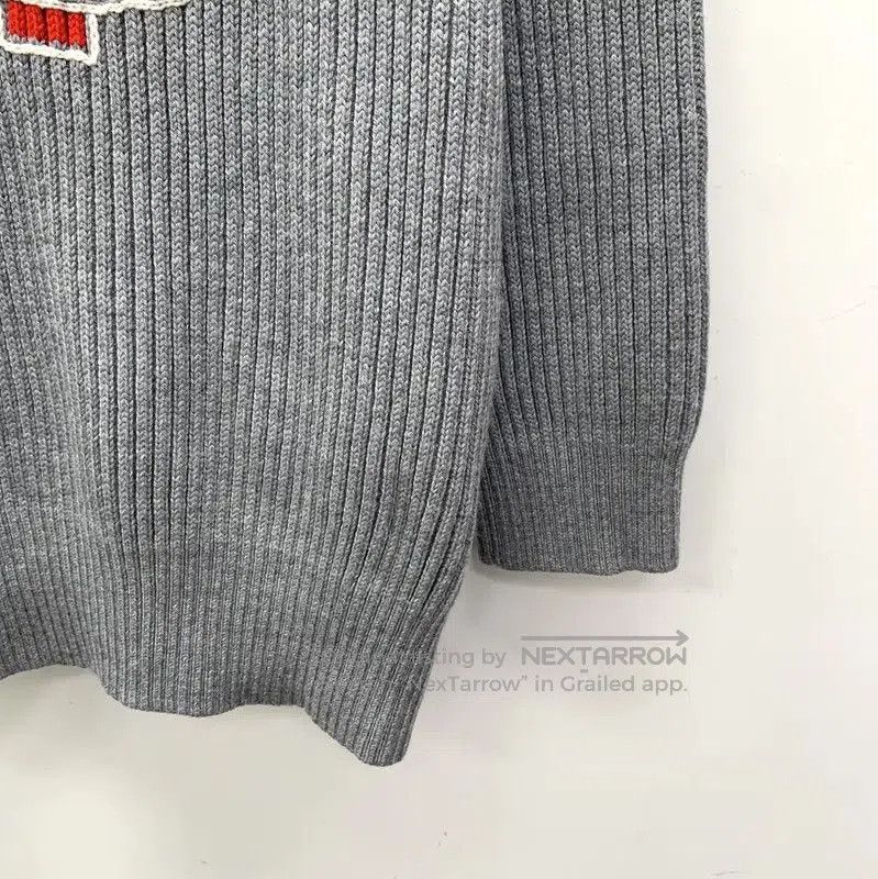 Burberry Burberry Gray Wool Knit Sweater with Logo. Size M / US 6-8 / IT 42-44 - 4 Thumbnail