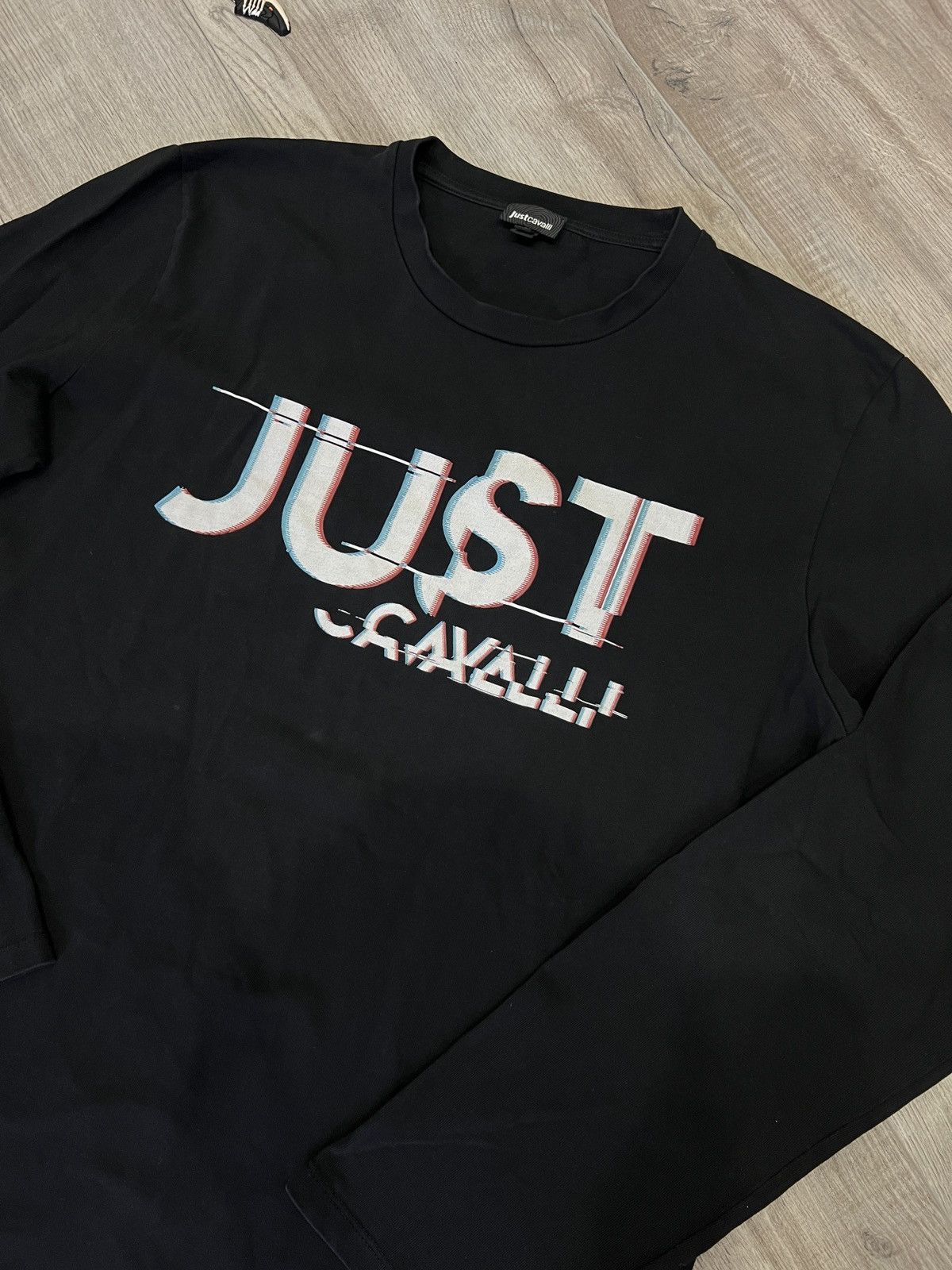 Just Cavalli × Vintage vintage women's long sleeve Just Cavalli black large logo Size XL / US 12-14 / IT 48-50 - 2 Thumbnail