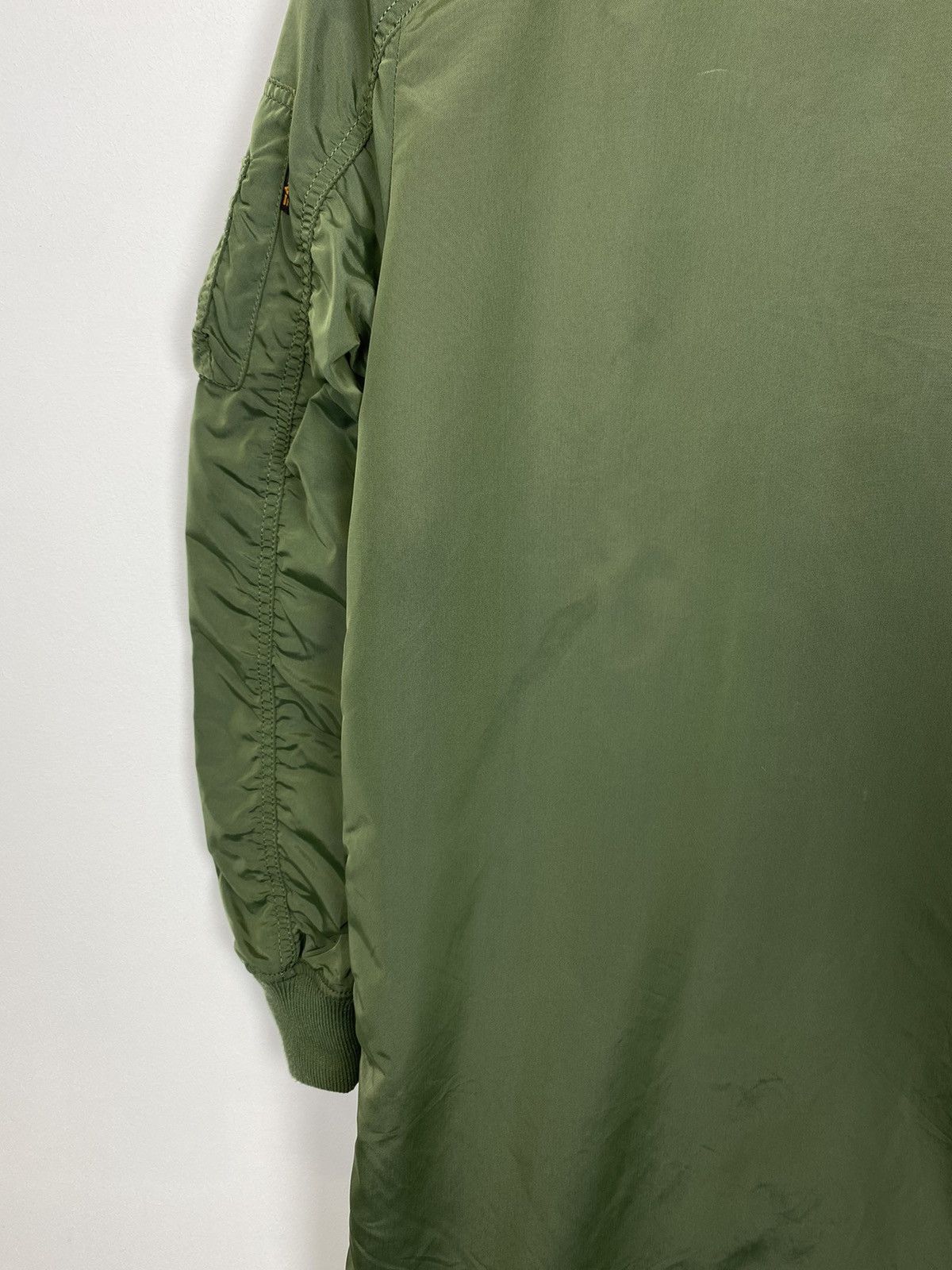 Alpha Industries Vintage Alpha Industries Long Bomber Jacket MA 1 90’s Size XS / US 0-2 / IT 36-38 - 14 Thumbnail