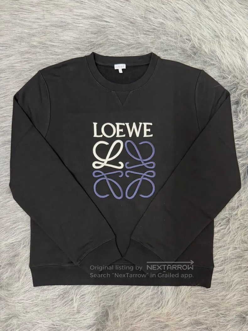 Loewe Loewe Cotton Letter Embroidered Round Neck Sweatshirt Size XL / US 12-14 / IT 48-50 - 1 Thumbnail