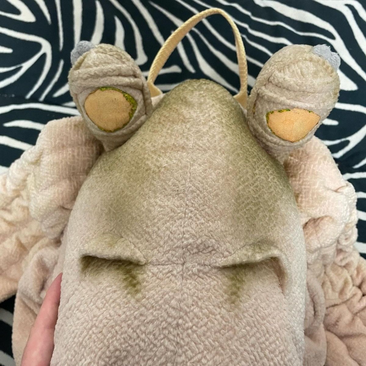 Disney × Star Wars × Vintage 90s Vintage Star Wars Jar Jar Binks Head Cosplay Backpack Size ONE SIZE - 6 Thumbnail