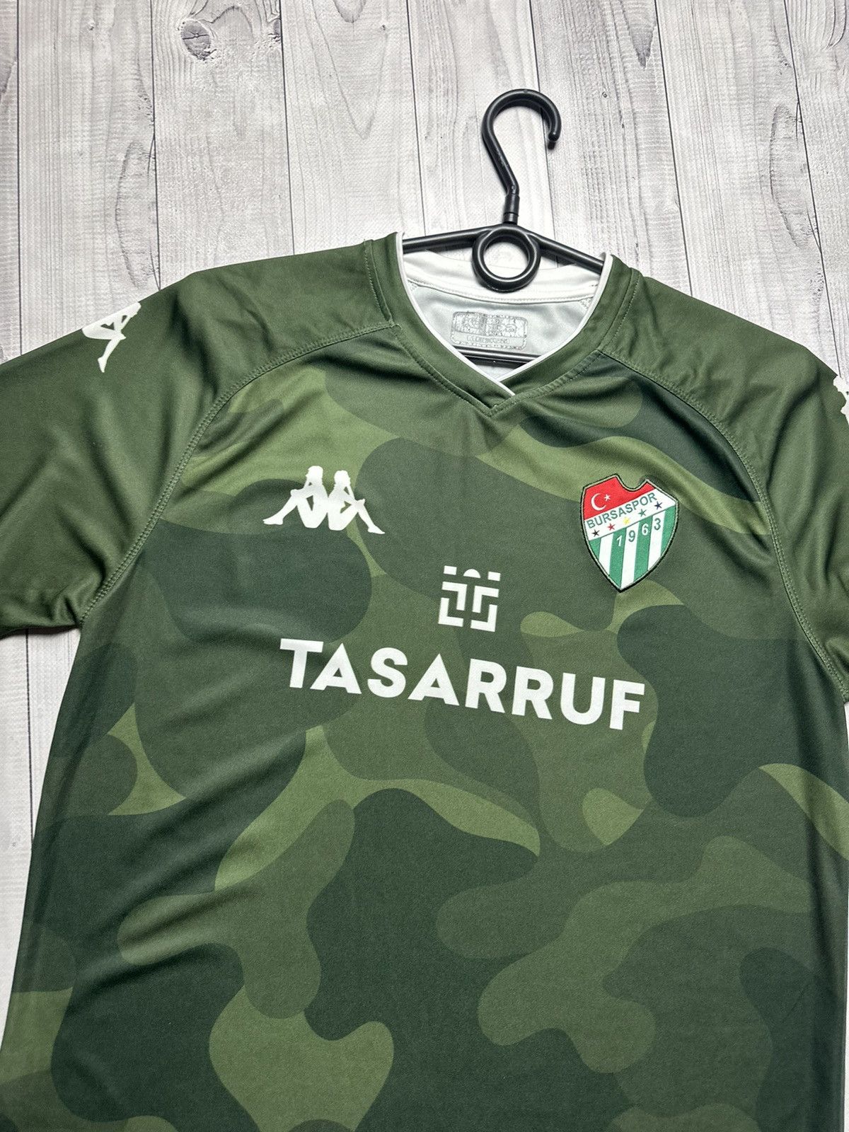 Vintage kappa Bursaspor soccer jersey size M green Camo rare