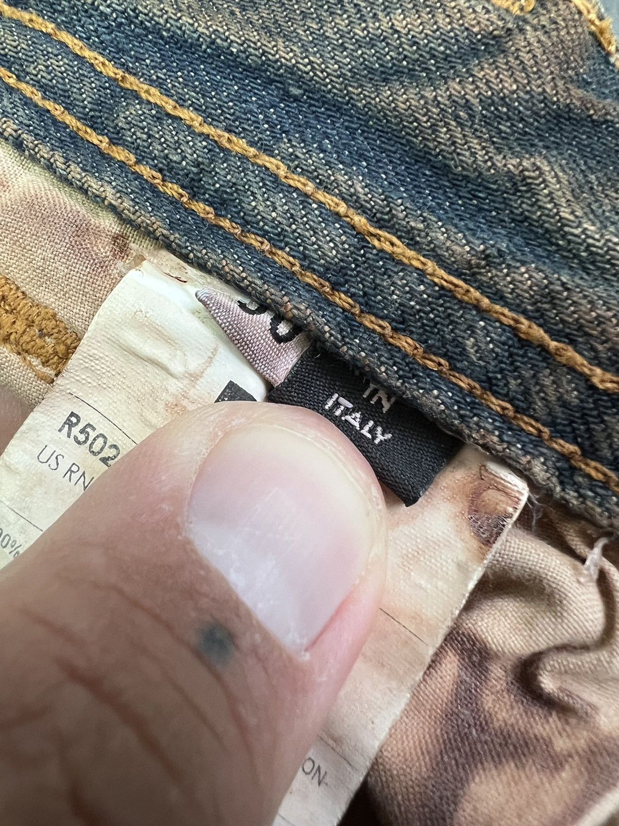 Dolce & Gabbana × Vintage Dolce Gabbana sashiko distressed avant Garde y2k dg jeans Size 30" / US 8 / IT 44 - 21 Thumbnail