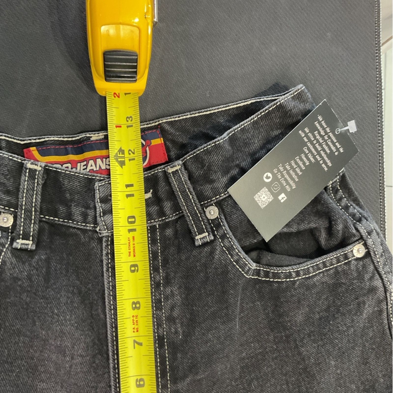 JNCO JNCO Crown Embroidered Yellow tag Black Denim Jeans Size US 28 / EU 44 - 8 Thumbnail