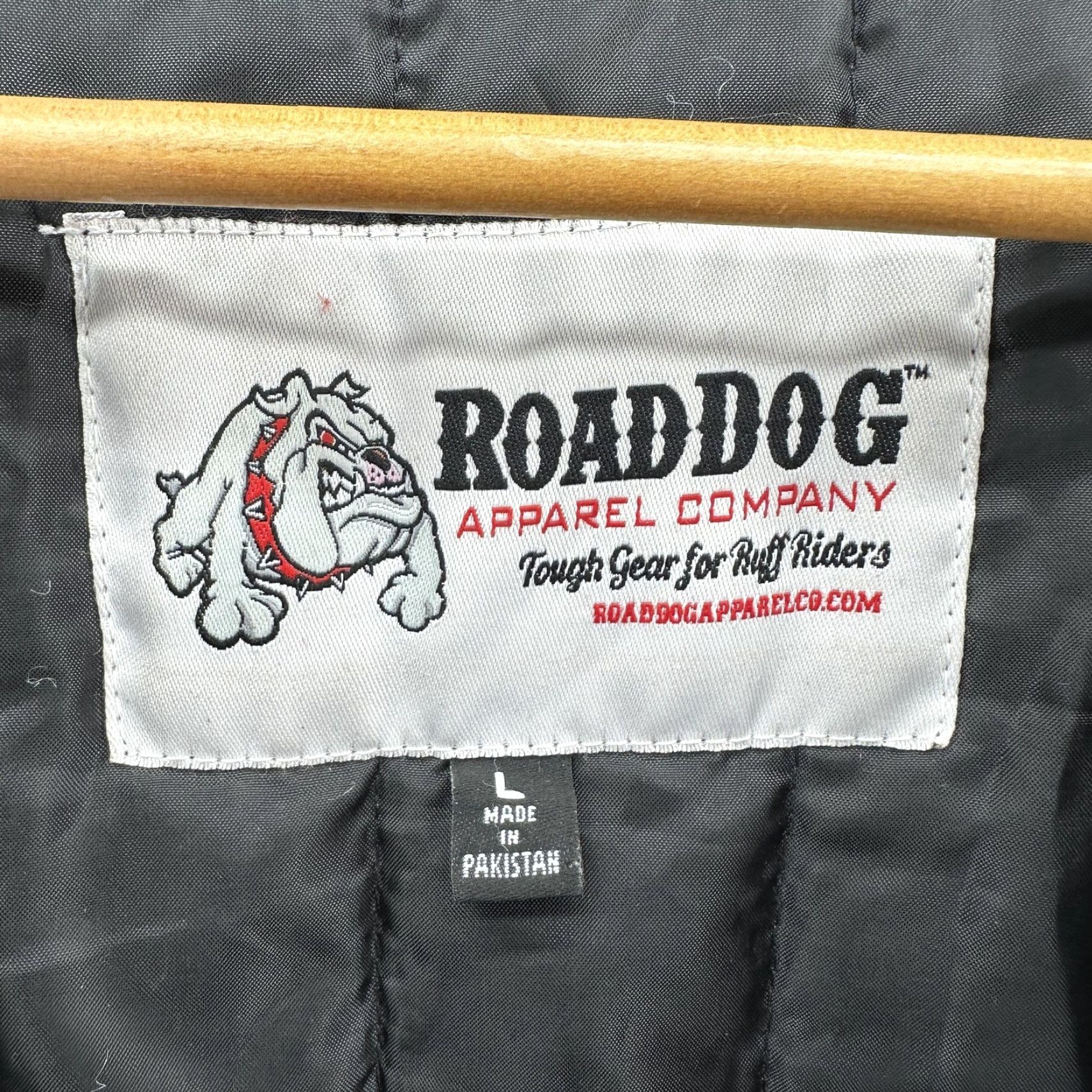 Vintage RoadDog Apparel Company Jacket Mens Large Black Quilted Liner Nylon Full Zip Pockets Riding Size US L / EU 52-54 / 3 - 2 Thumbnail