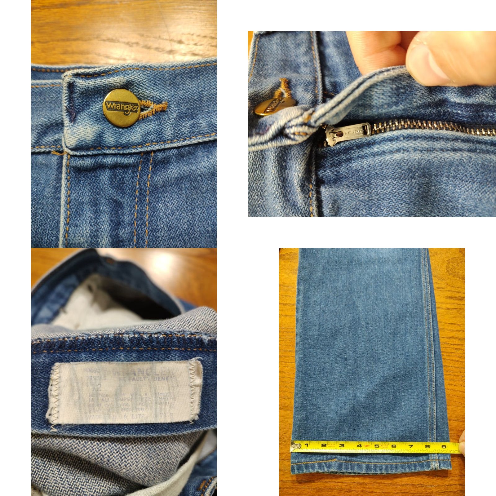 Wrangler VINTAGE Wrangler Jeans No Fault Denim Tag 12 (26x33) Mom High Rise USA Talon Blue 90s Western Cowboys Rodeo Mens Womens Boys Girls? Size 34" / US 12 / IT 48 - 8 Thumbnail