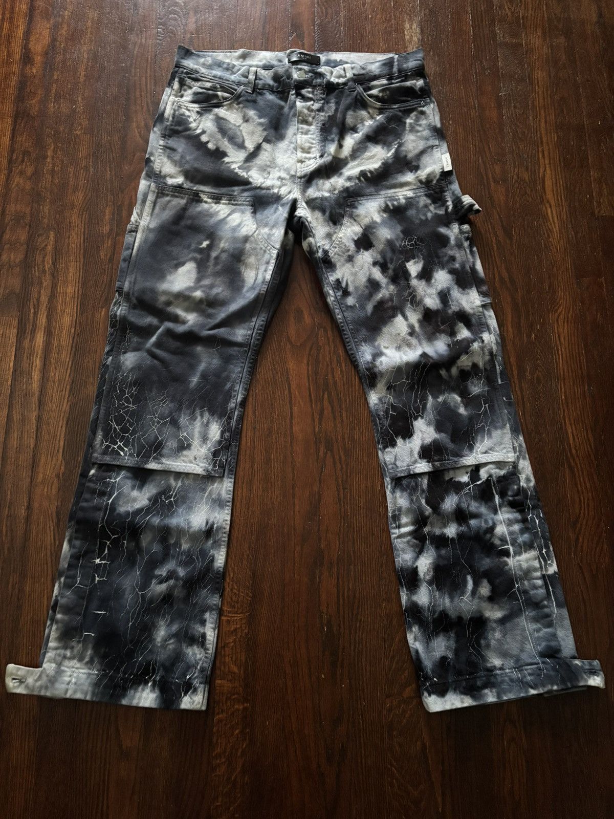 Amiri Amiri Cracked Tie Dye Carpenter Jeans Size US 34 / EU 50 - 1 Thumbnail