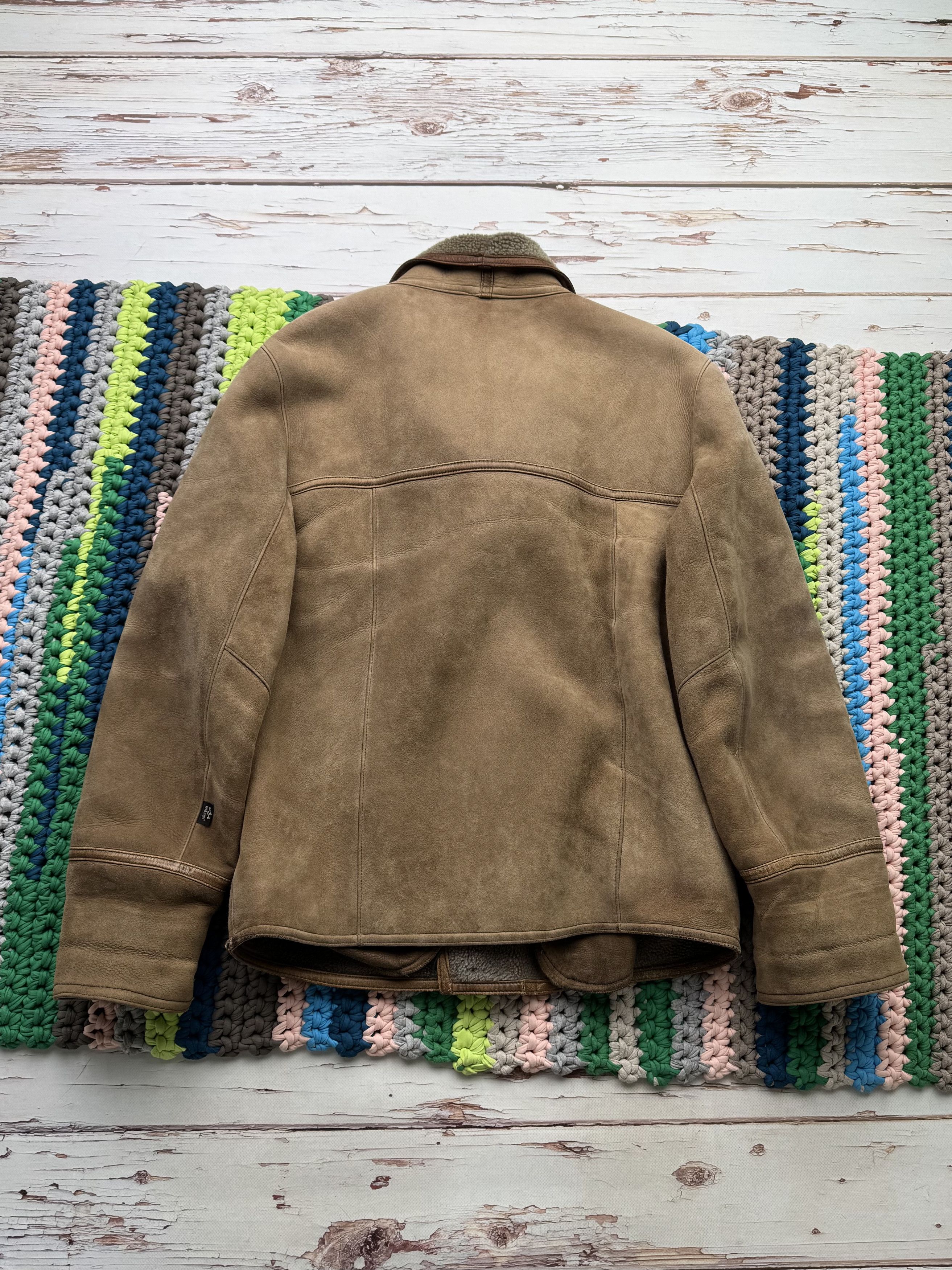 Japanese Brand Vintage Real Sheepskin Asymmetry Jacket (ET1)(D15) Size US M / EU 48-50 / 2 - 9 Thumbnail