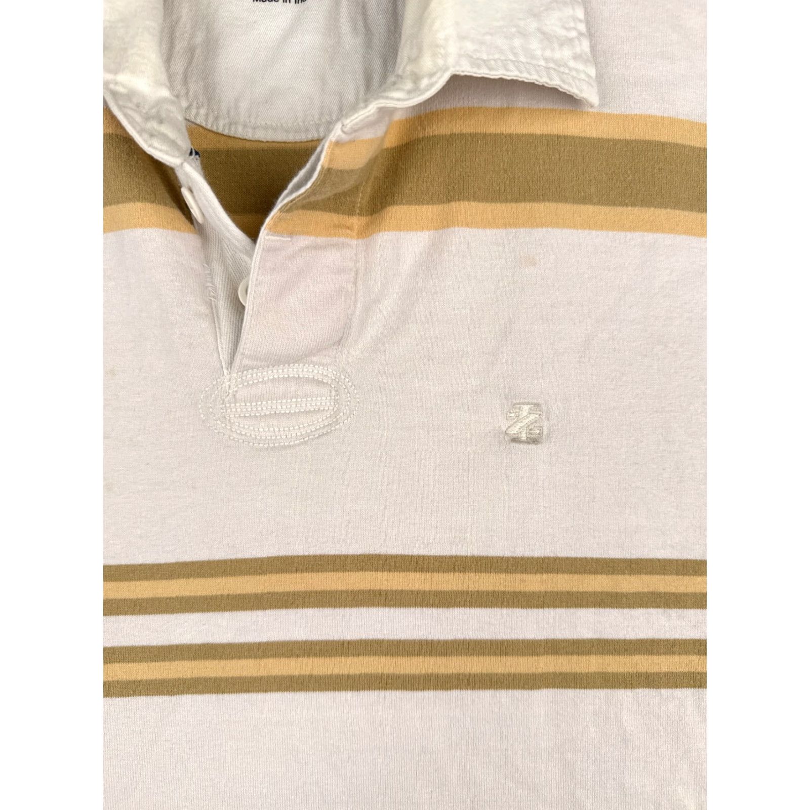 Izod IZOD Polo Shirt Men XL White Striped Jersey Long Sleeve - Casual, Workwear, Activewear (Mens) Size US XL / EU 56 / 4 - 6 Thumbnail