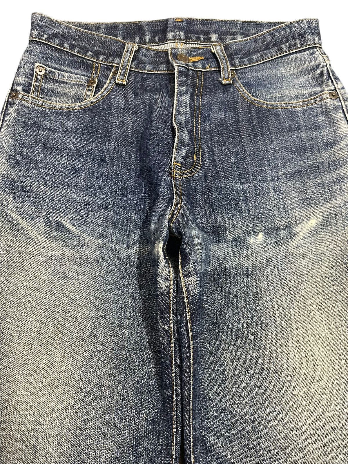 Uniqlo Vintage Japanese Uniqlo Blue Faded Wash Baggy Jeans Size US 28 / EU 44 - 3 Thumbnail