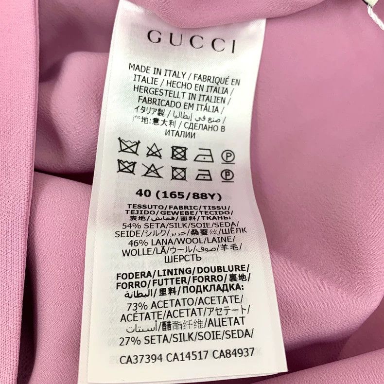 Gucci Gucci Pink mulberry silk doll collar short-sleeved dress Size S / US 4 / IT 40 - 6 Thumbnail