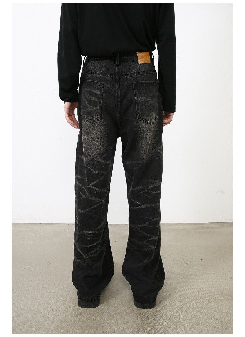 Japanese Brand × Jean Black loose straight men's personalized striped jeans Size US 32 / EU 48 - 5 Thumbnail