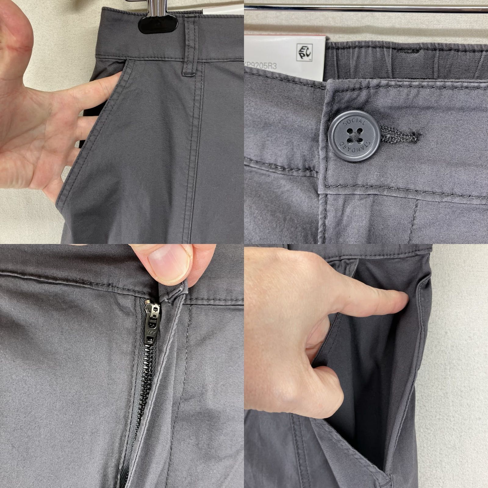 Sanctuary Social Standard Portside Cargo Pants Women XL Black Wide-Leg Knit Cotton Spandex Breathable Lightweight Casual Workwear Travel Machine Washable Size 40" / US 18 - 8 Thumbnail