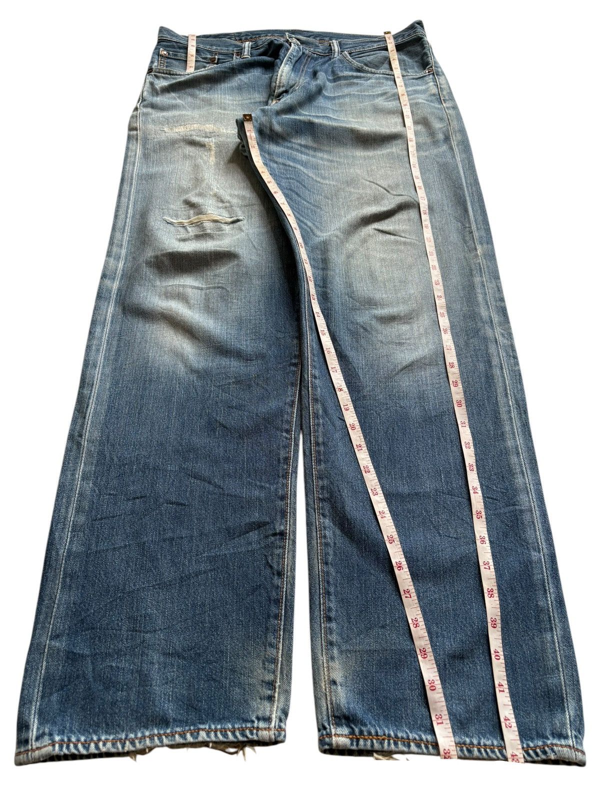 Levi's Vintage Y2K Levis 503 Patches Faded Wash Baggy Jeans Size US 35 - 15 Thumbnail