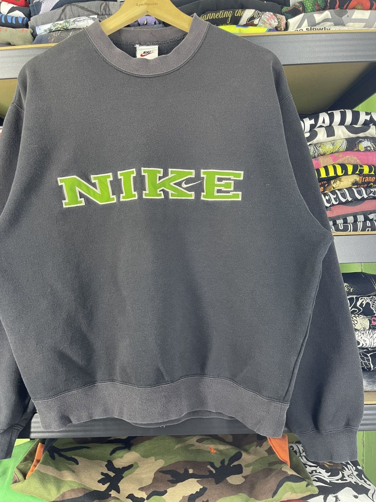 Nike Vintage 90's Nike Embroidered Spell-out Logo Sweatshirt Size US XL / EU 56 / 4 - 3 Thumbnail