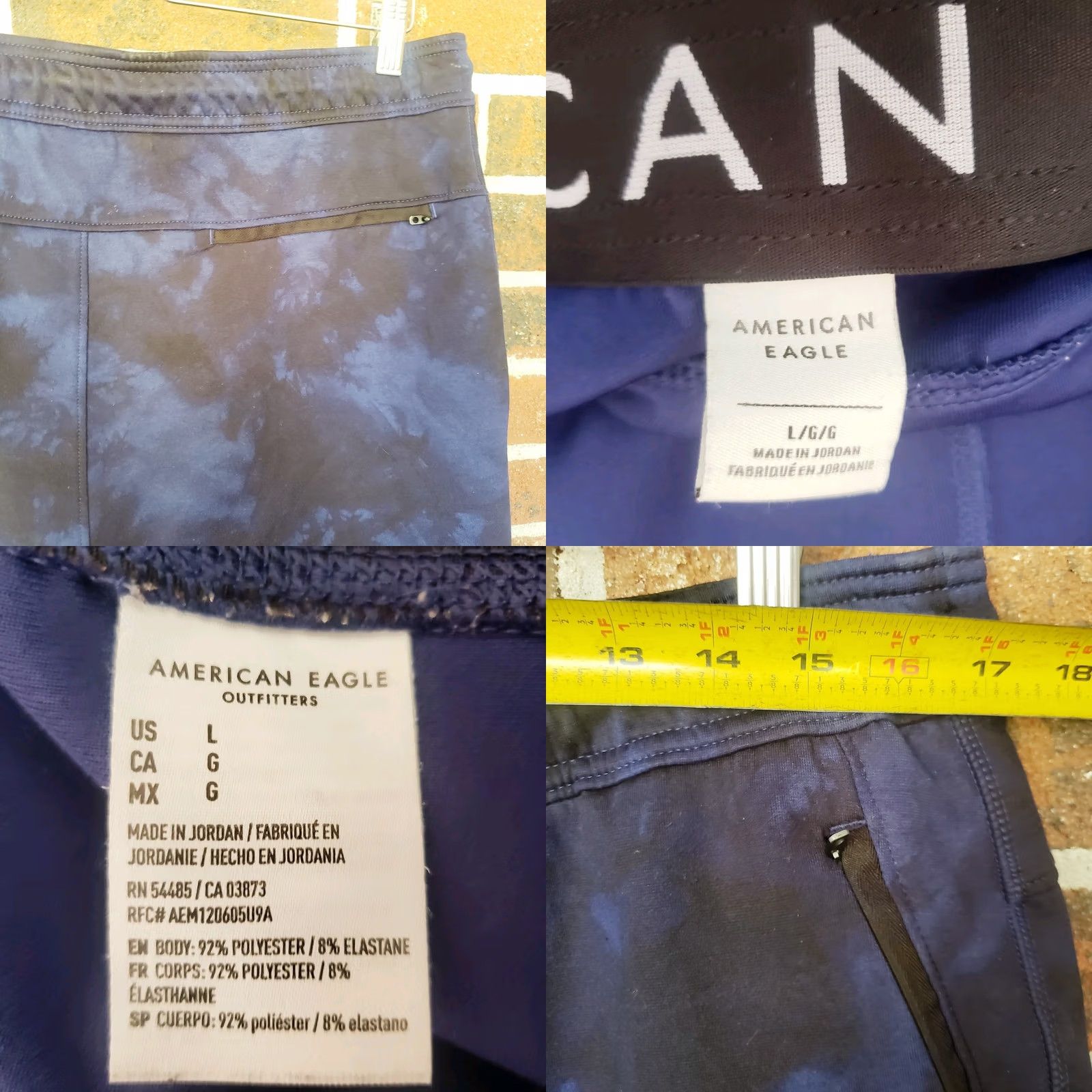 American Eagle Outfitters American Eagle Outfitters Shorts Mens Large Blue Camo Pockets Athletic 34-37x8.5 Size US 33 - 8 Thumbnail