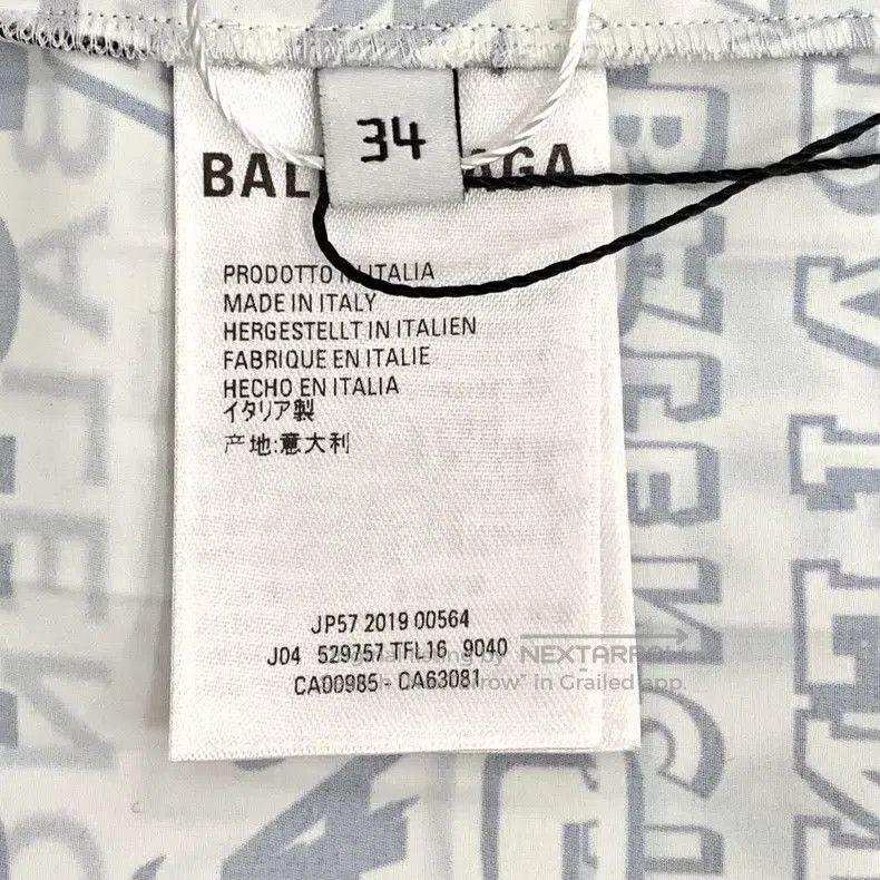 Balenciaga Balenciaga Color-blocked Logo Letter Full Print Irregular Size 33" - 7 Thumbnail