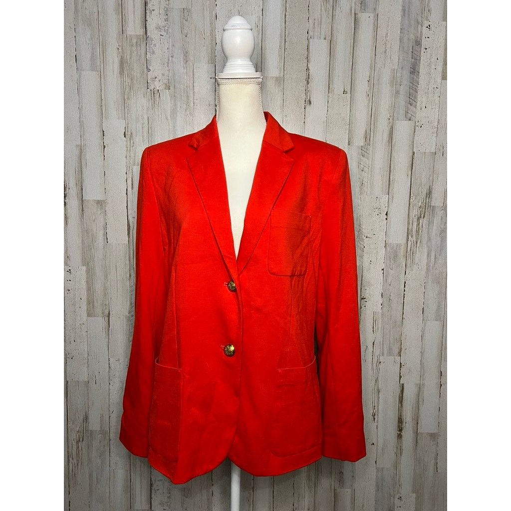 NWT Lauren Ralph Lauren Womens XL Red Blazer Tailored Blazer