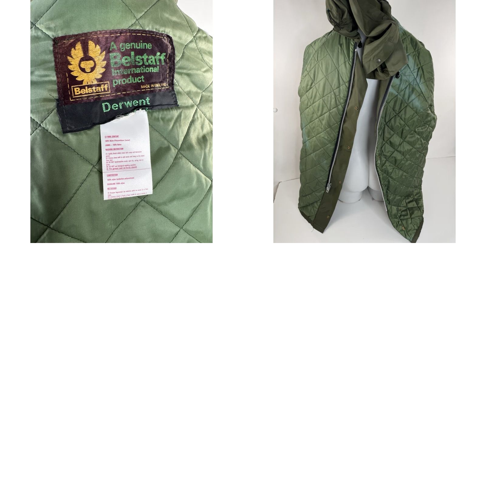 Belstaff BELSTAFF Jacket Mens Hooded Zip Lightweight Rain Derwent Chore Barn XL Green Size US XL / EU 56 / 4 - 8 Thumbnail