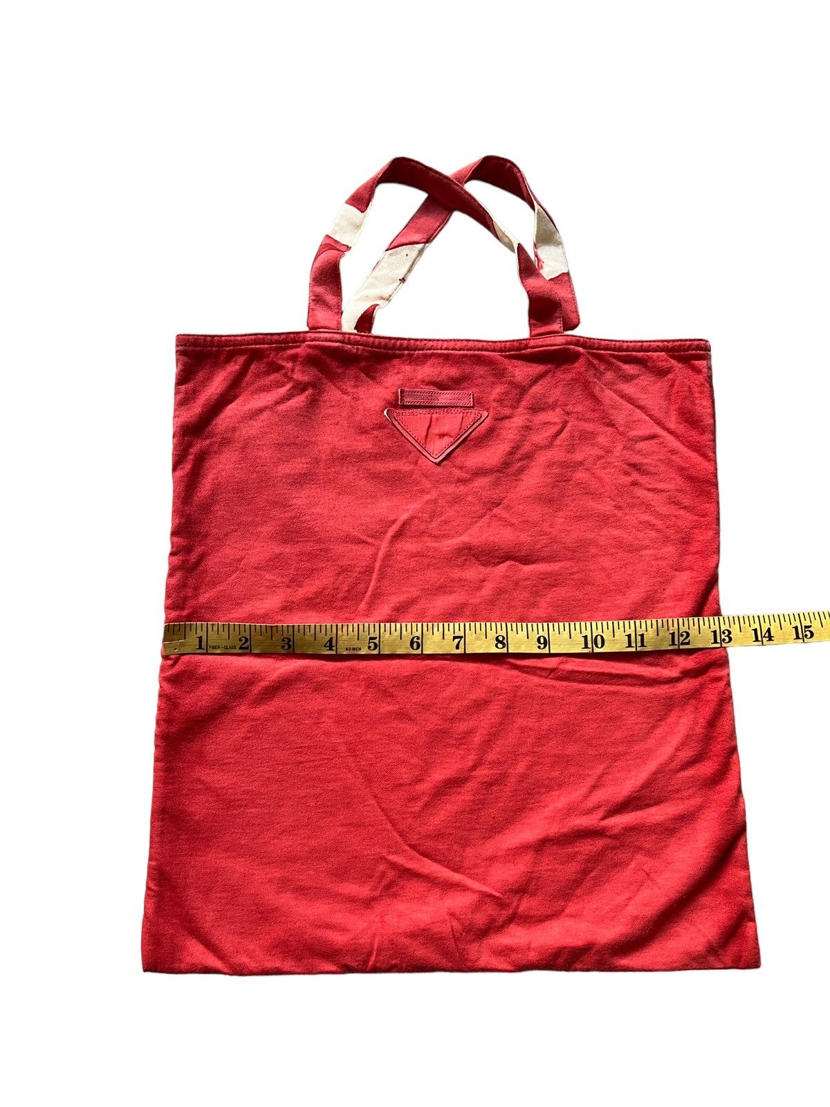 Prada Prada Chic White Red Fabric Tote Bag Size ONE SIZE - 10 Thumbnail