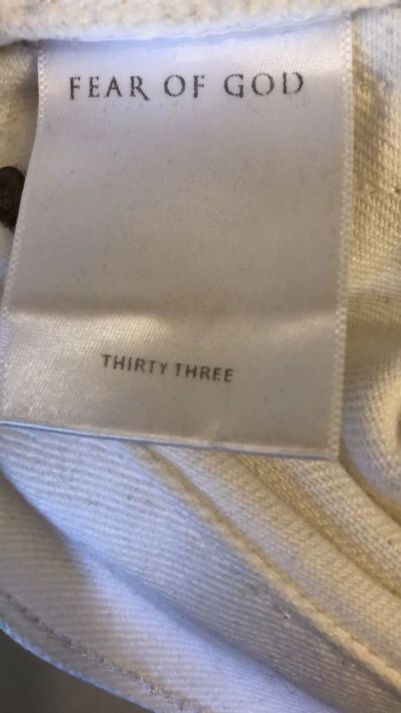 Fear of God Fear of God 4th white jeans Size US 33 - 4 Thumbnail
