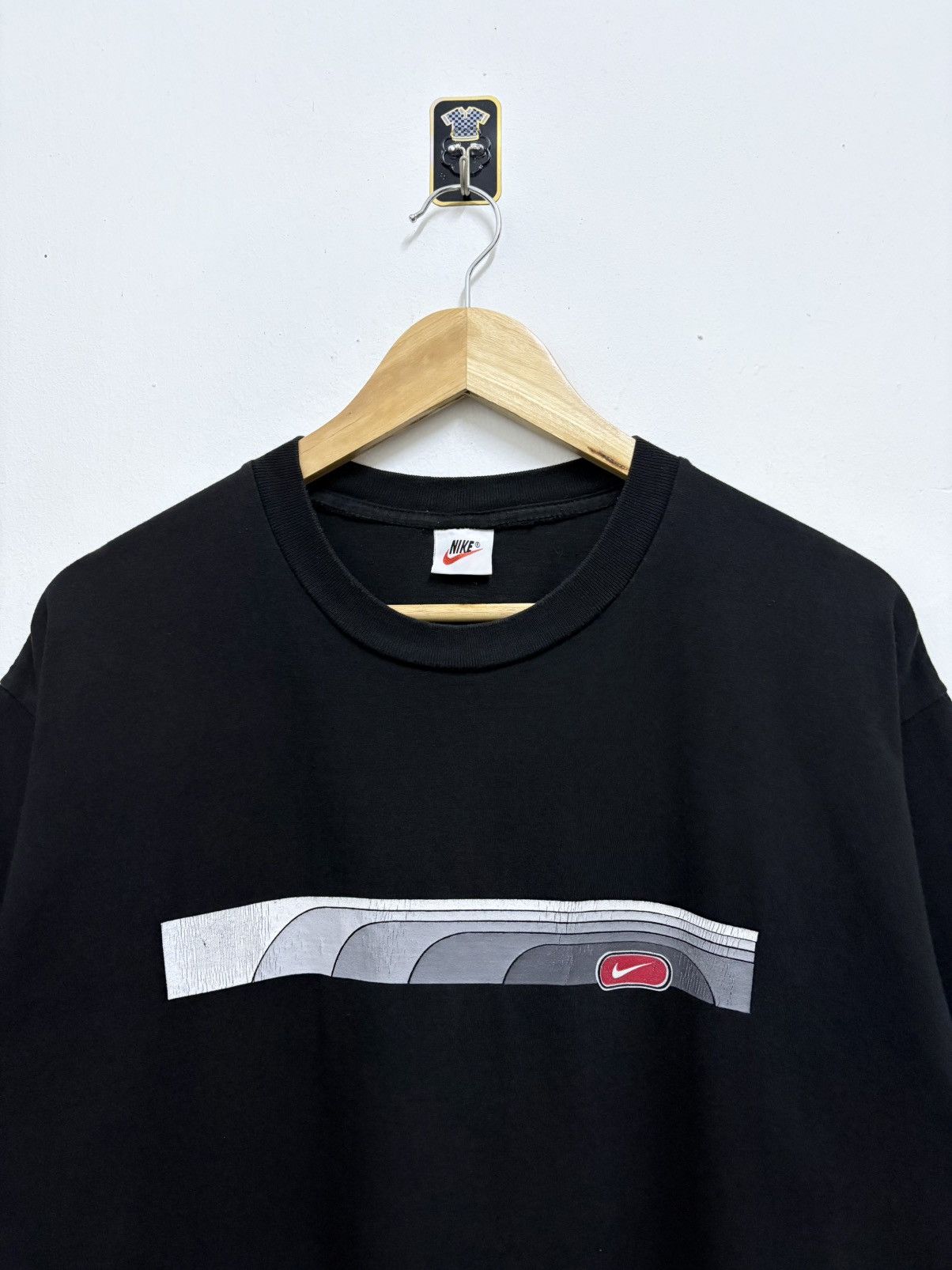 Nike Vintage 90's Nike Air Max - Flow Black T-Shirt Size US L / EU 52-54 / 3 - 3 Thumbnail