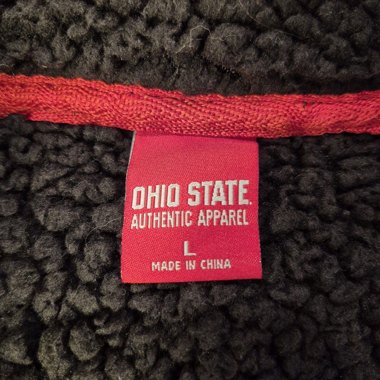 & Other Stories Ohio State OSU Buckeyes Full-Zip Sherpa Vest Size L Black Size US L / EU 52-54 / 3 - 4 Thumbnail