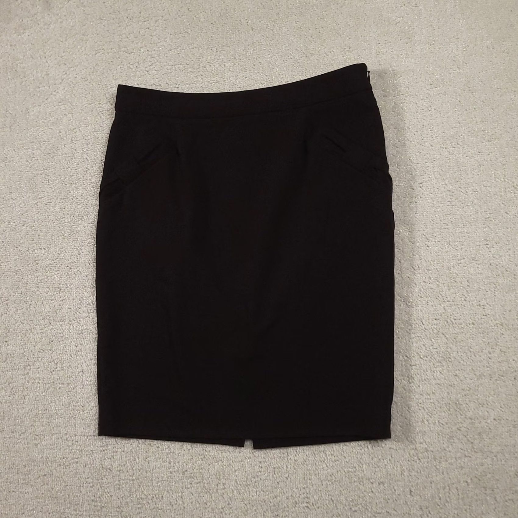 Vintage Body by Victoria Skirt Womens 8 Black Pencil Career Office Stretch Pockets Classic Women Size 30" / US 8 / IT 44 - 2 Thumbnail