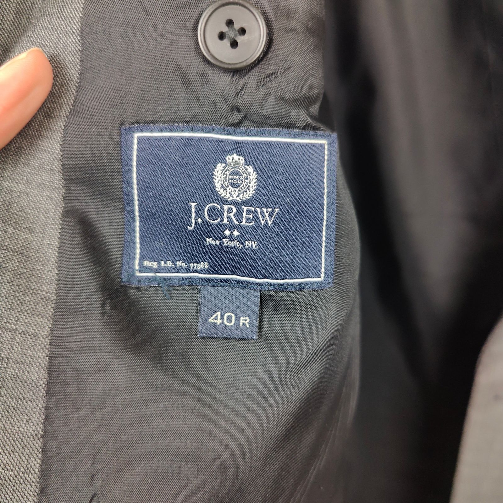 J.Crew J Crew Thompson Wool Blazer Mens 40R Gray Preppy Suit Size 40R - 5 Thumbnail