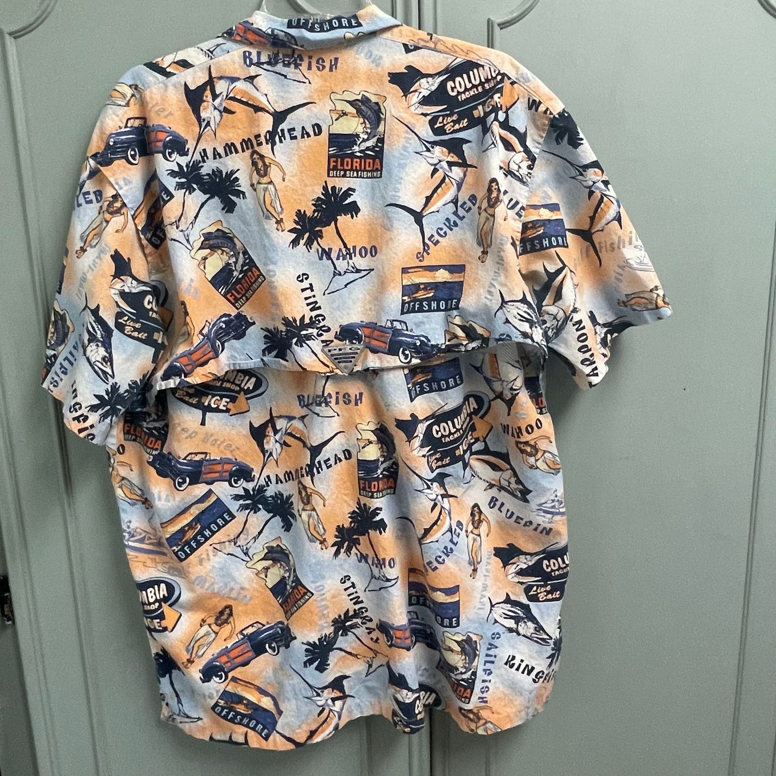 Columbia Columbia Mens Size XL Printed Fishing Button Down Shirt Size US XL / EU 56 / 4 - 4 Thumbnail