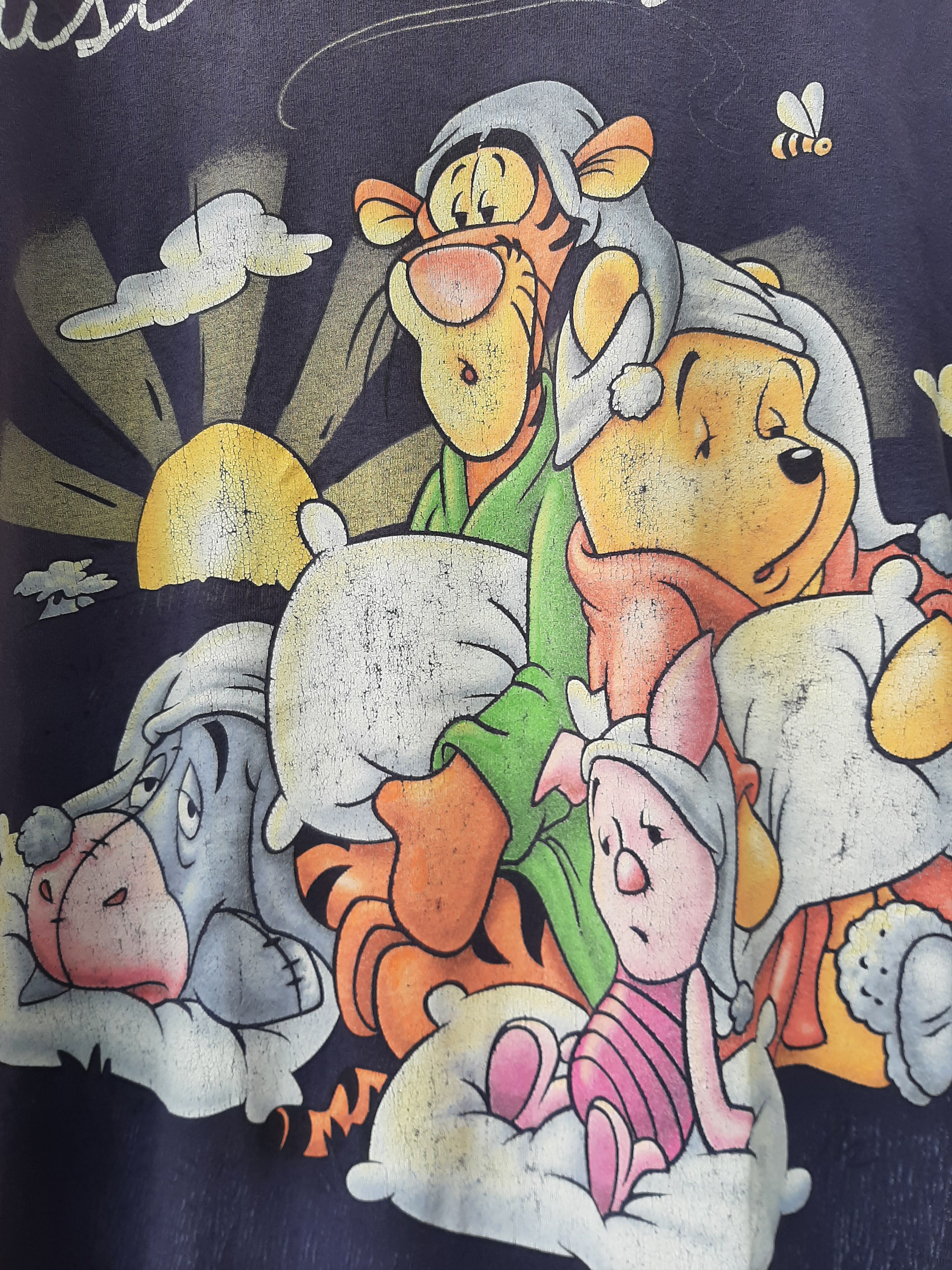 Cartoon Network × Disney × Vintage Vintage Very Rare Pooh Sleepy With Friends Disney Tee Size US XXL / EU 58 / 5 - 2 Thumbnail