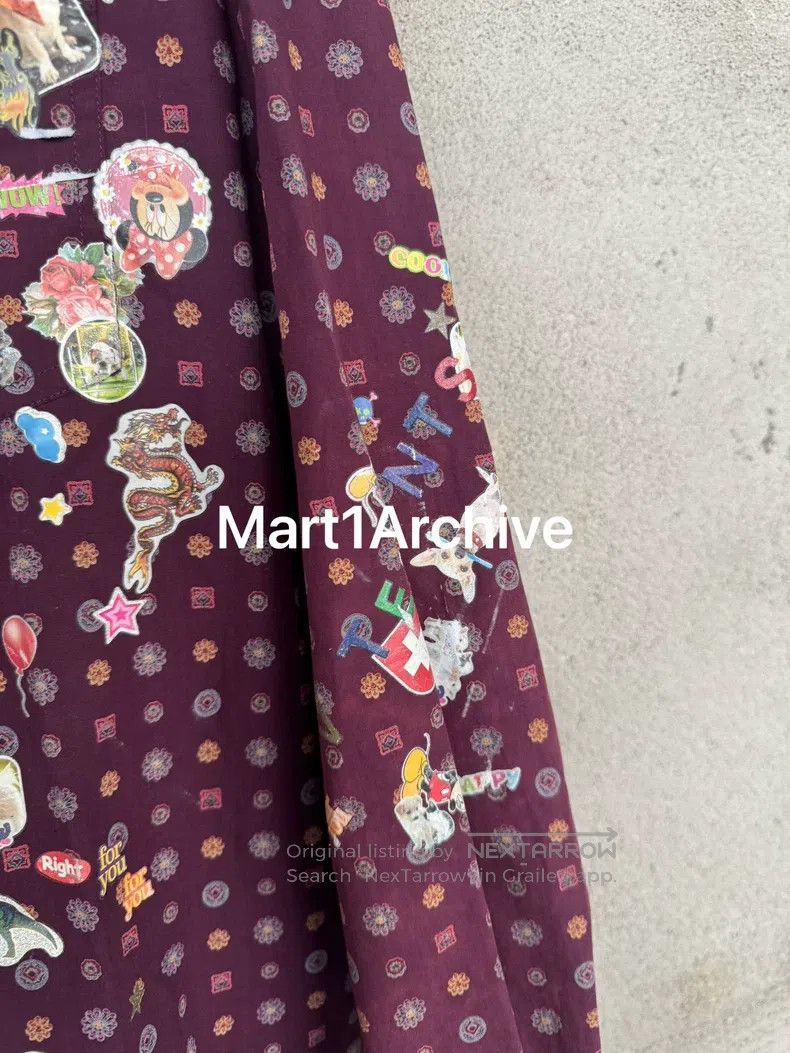 Vetements VETEMENTS Purple cashew flower sticker shirt Size US XS / EU 42 / 0 - 6 Thumbnail