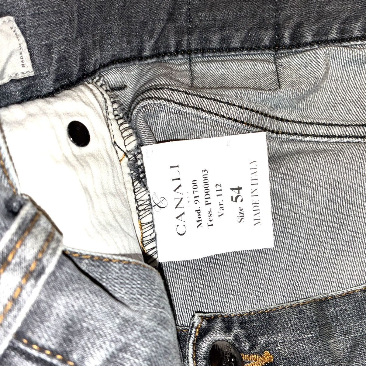 Canali Canali Washed Gray Straight-Leg Jeans Size US 38 / EU 54 - 3 Thumbnail