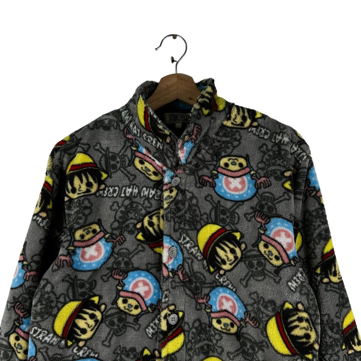 Cartoon Network × Japanese Brand × One Piece 🔥VINTAGE ONE PIECE FLEECE BUTTON JACKET SLEEP Size US L / EU 52-54 / 3 - 2 Thumbnail