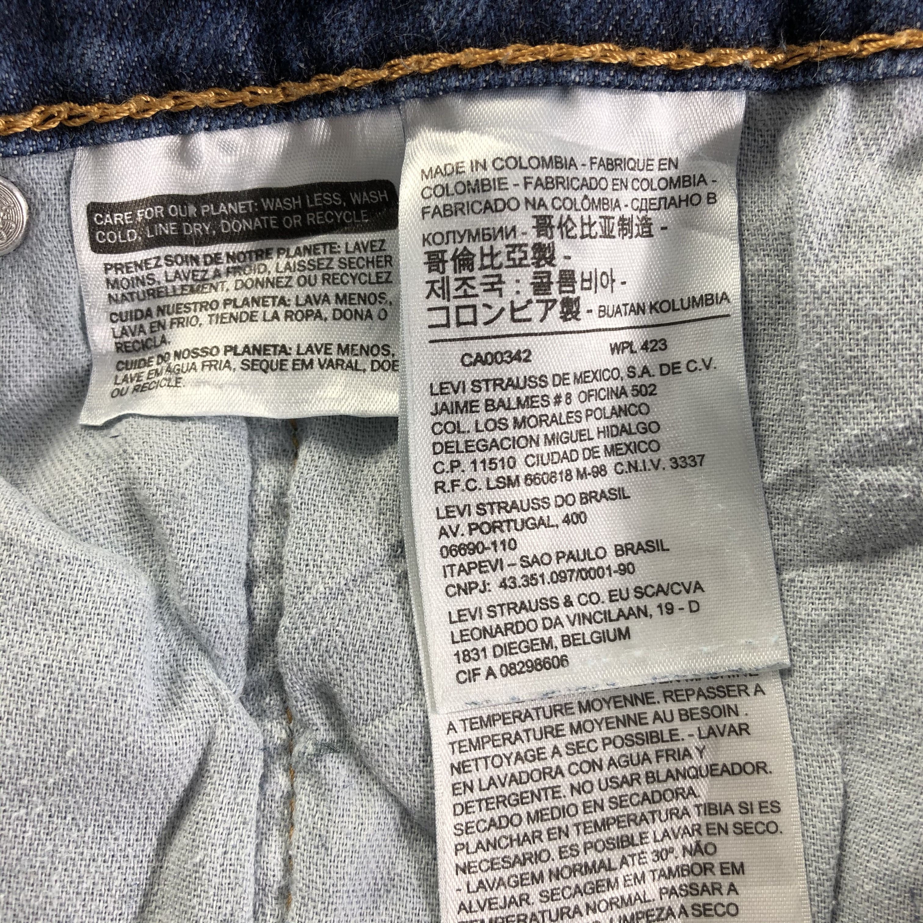 Levi's Vintage Blue Wash Levis 514 Jeans-J3709 Size US 38 / EU 54 - 15 Thumbnail