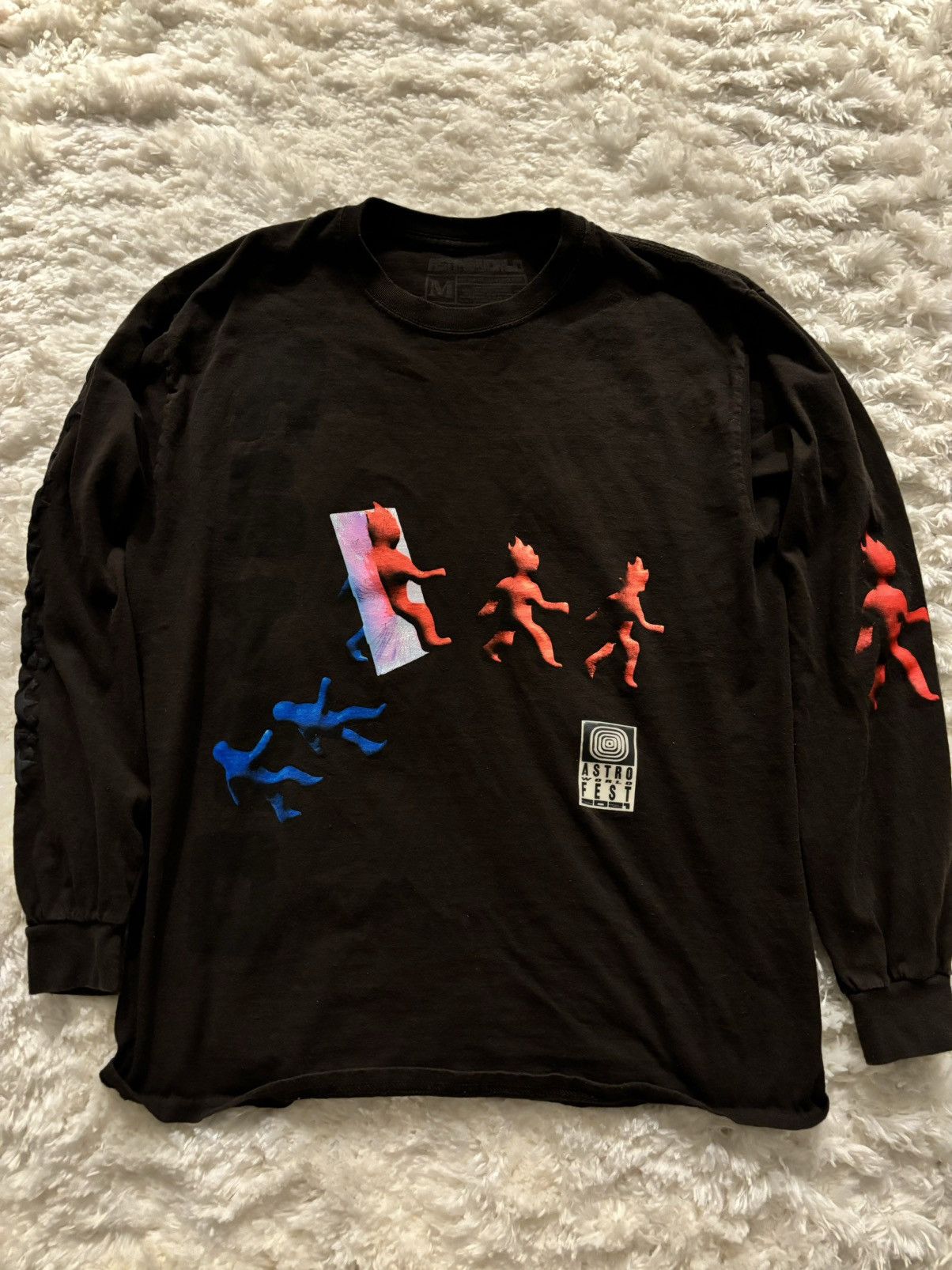 image of Travis Scott Astroworld Fest 2021 Long Sleeve Tee in Brown, Men's (Size Medium)