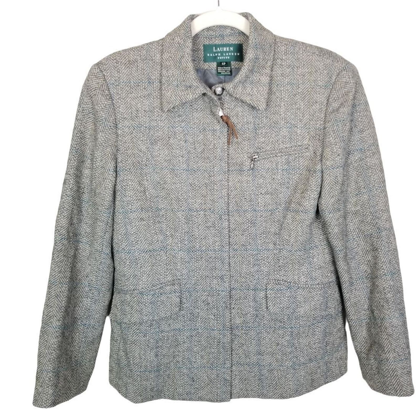 Lauren Ralph Lauren Vintage Lauren Ralph Lauren Shetland Wool Tweed Blazer Sz 6P Size M / US 6-8 / IT 42-44 - 1 Thumbnail