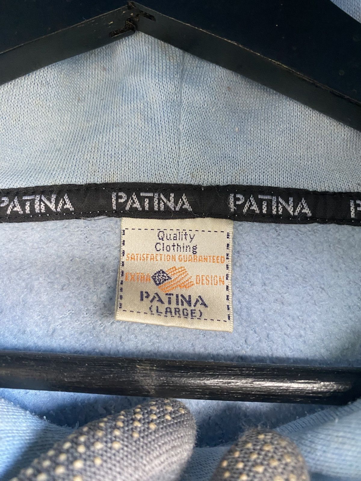 Vintage Vintage Patina Graphic Hoodie Sky Blue Streetwear Sweatshirt Size US L / EU 52-54 / 3 - 6 Thumbnail