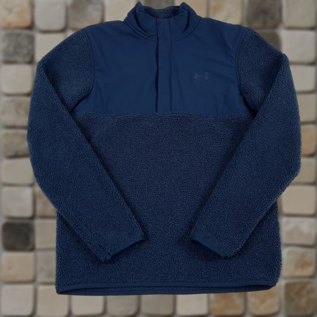 Under Armour Under Armour Sweater Mens Small Blue Sherpa Fleece 1/4 Snap Pullover Golf Golfer Shirt Size US S / EU 44-46 / 1 - 1 Thumbnail