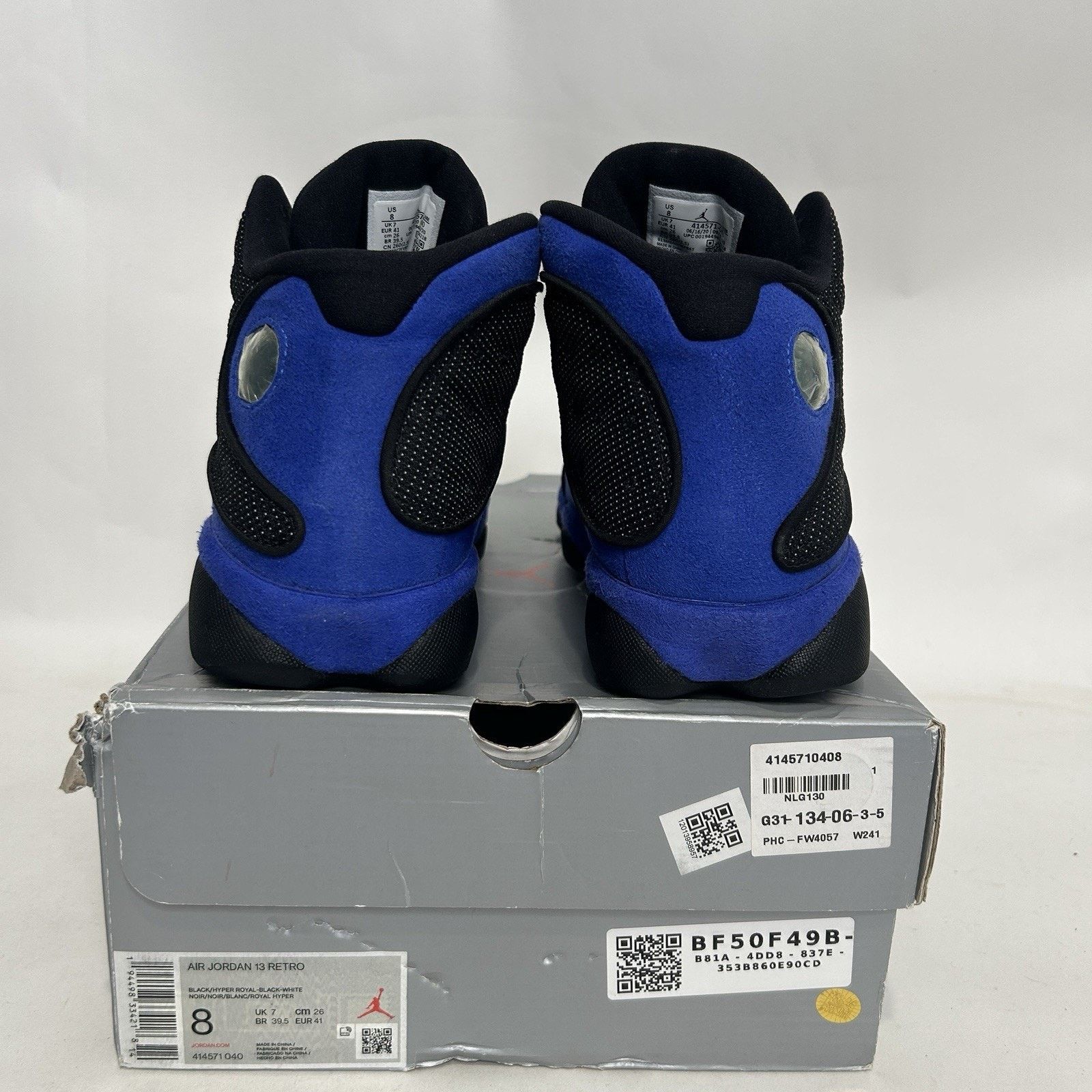 Jordan Brand Nike Air Jordan 13 Retro OG “Hyper Royal Black” 414571-040 Size US 8 / EU 41 - 5 Thumbnail
