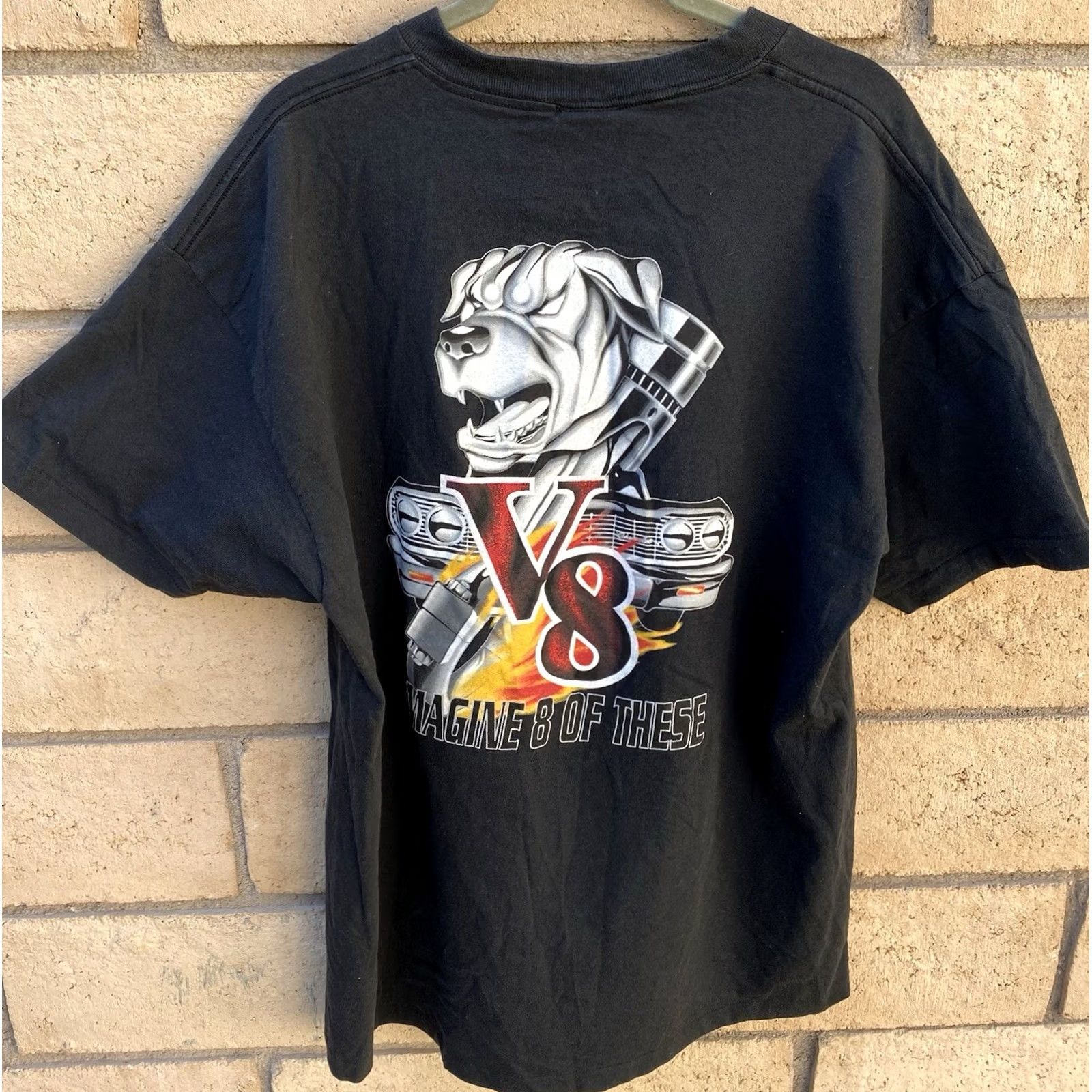 Vintage VINTAGE Top Dawg T-Shirt XL Black 90s Graphic Print Short Sleeve Mens Cotton Mid-to-Late 1990s Size US XL / EU 56 / 4 - 2 Thumbnail
