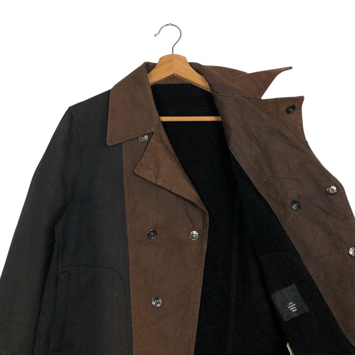 Japanese Brand 🔥VINTAGE BIKER JACKET DOUBLE COLLAR AAOW ISSEY MIYAKE Size M / US 6-8 / IT 42-44 - 14 Thumbnail