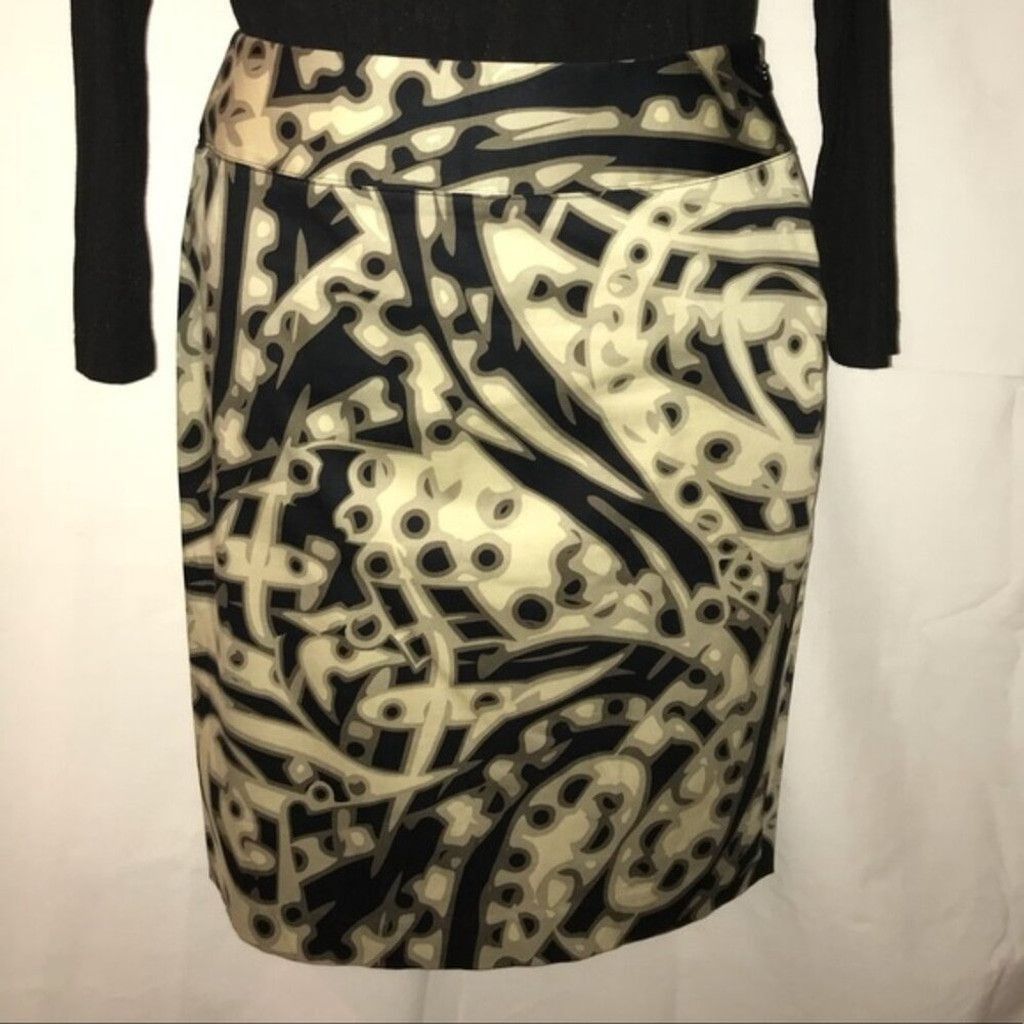 Alfani Alfani pencil skirt multi color black army green Size 30" / US 8 / IT 44 - 1 Thumbnail