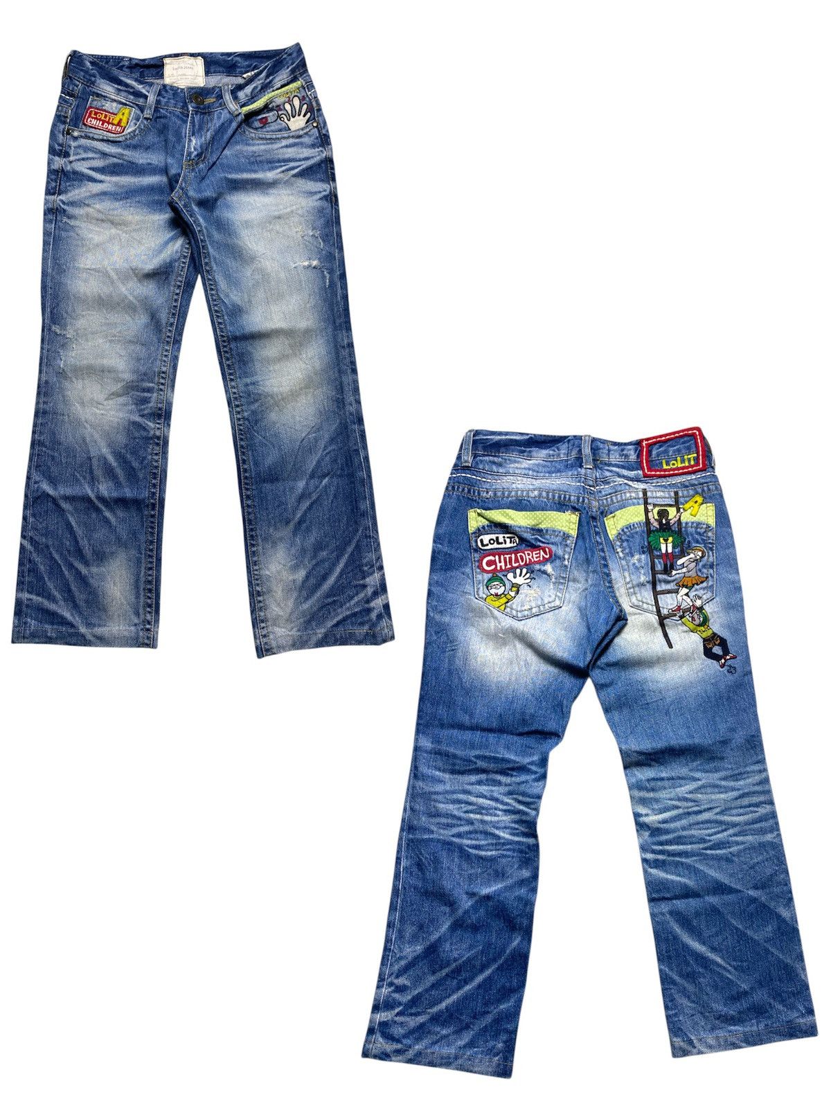 Japanese Brand Rare Lolita Children Distressed Jeans Size US 28 / EU 44 - 1 Thumbnail