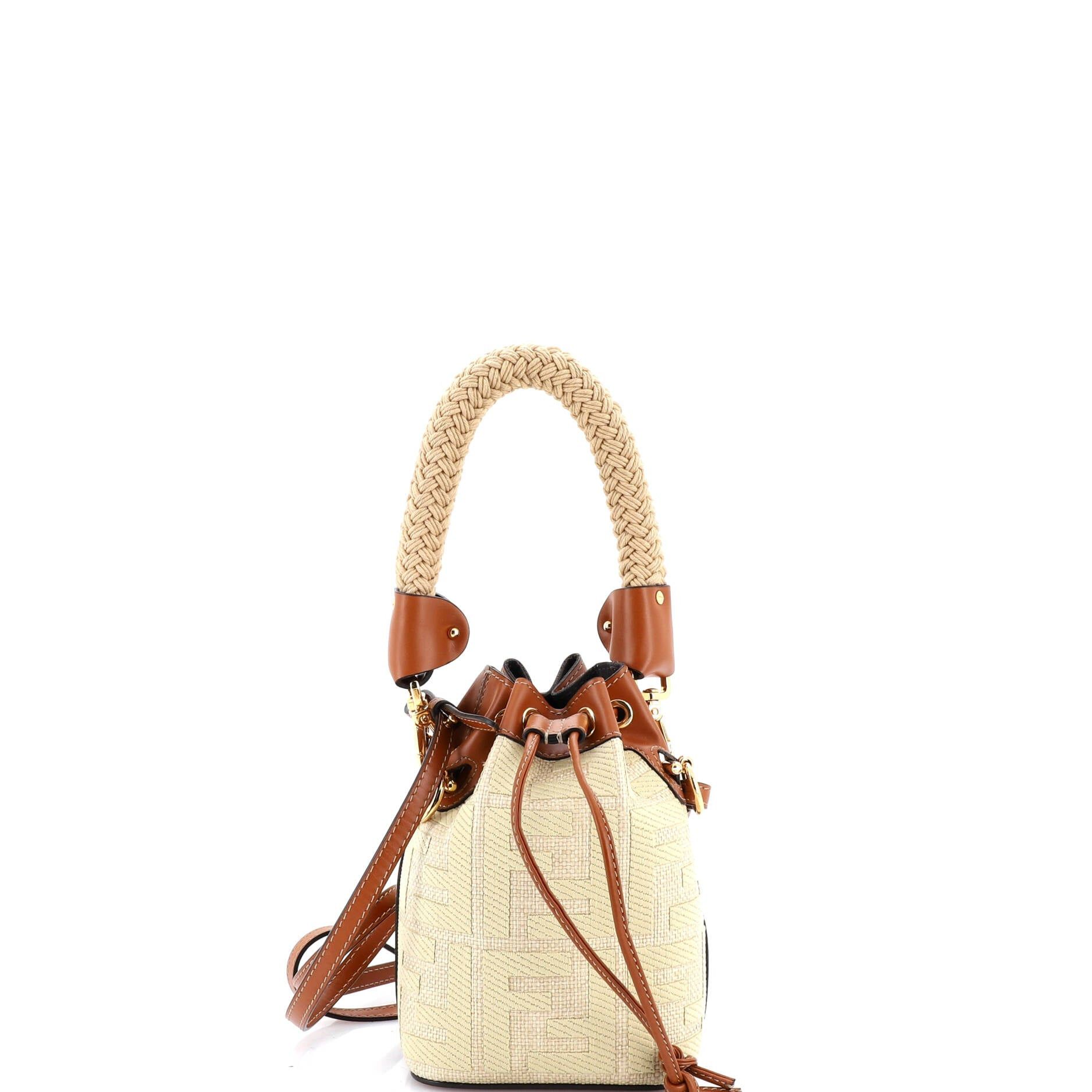 Woven Handle Mon Tresor Bucket Bag