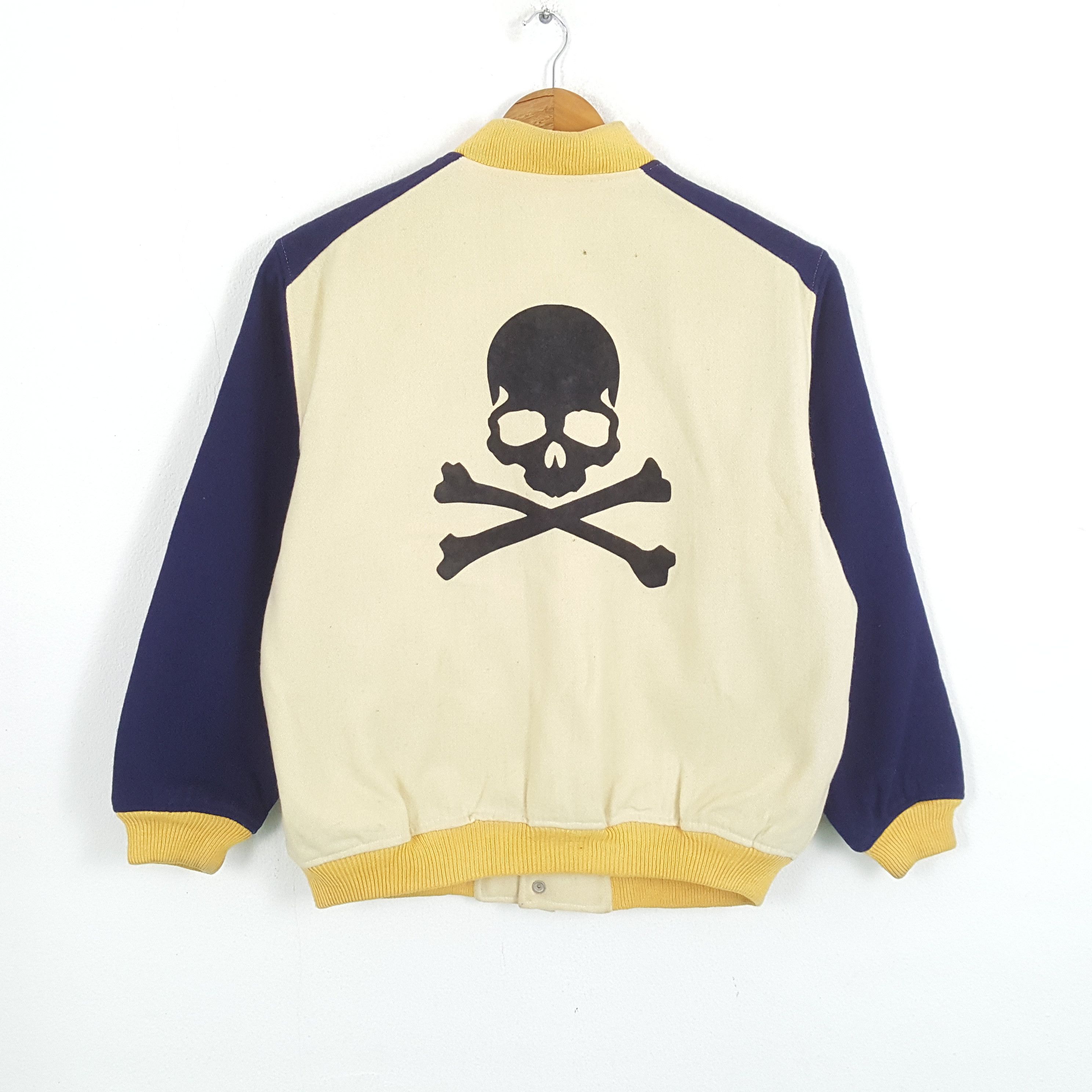 Vintage SONS SPORT SKULL Japanese Brand Varsity Jacket
