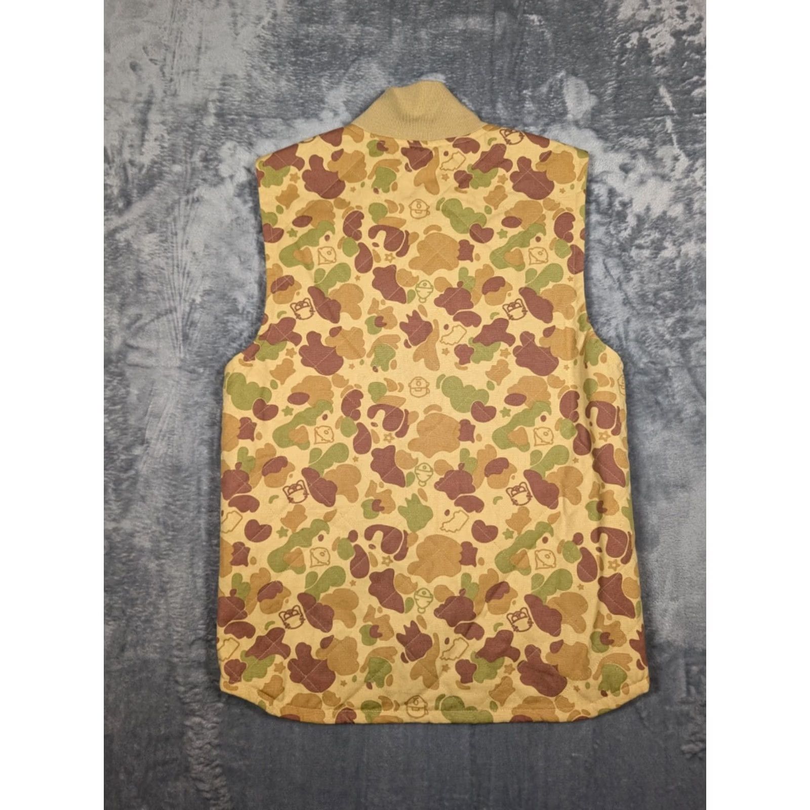 Vintage Trukfit Mens Vest Jacket Buttoned Lightweight Camouflage Mid-Length Athletic Band Collar Sports 100% Cotton S Small Size US S / EU 44-46 / 1 - 7 Thumbnail