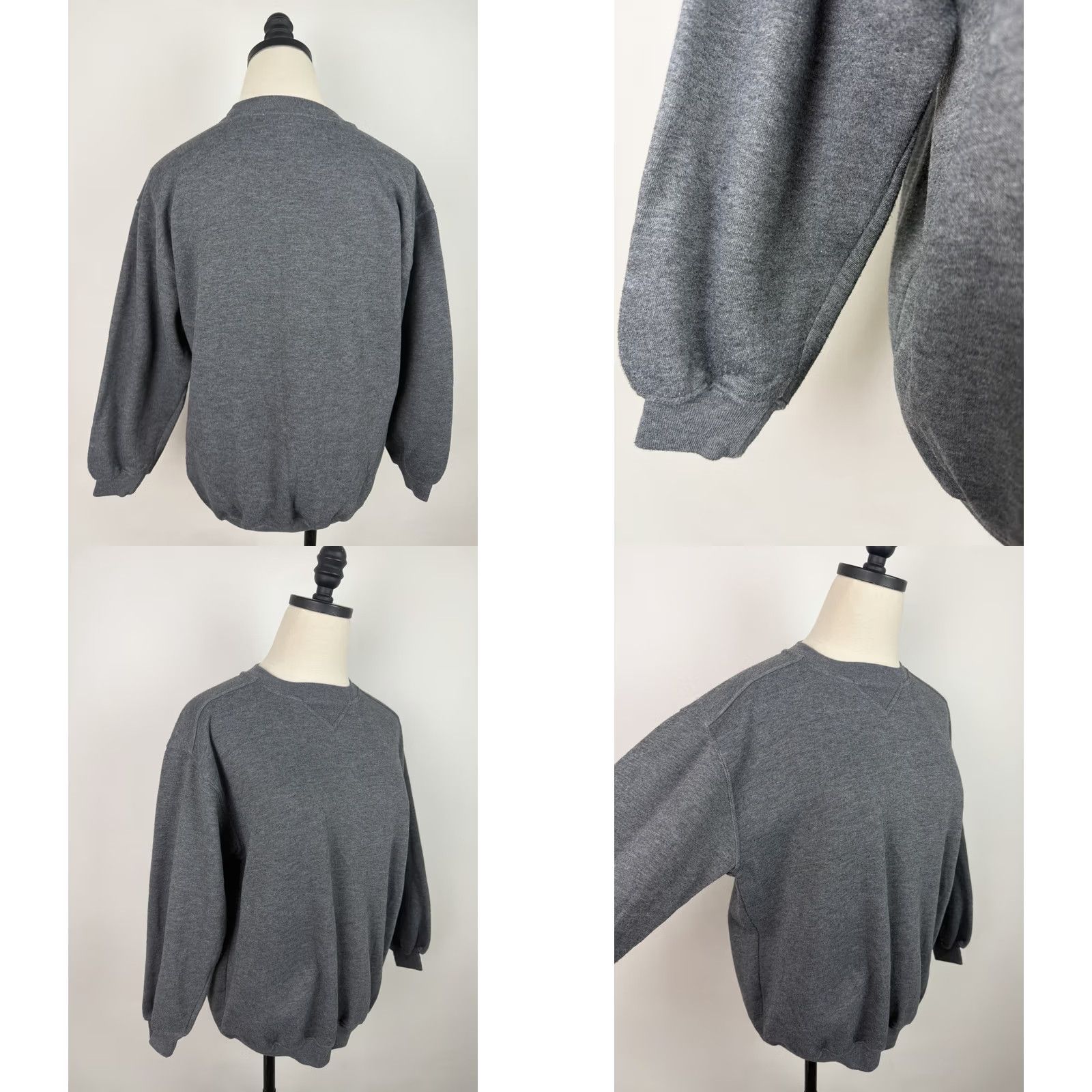 Vintage VINTAGE Jennifer Moore Sweatshirt Womens XS Charcoal Gray Crewneck Tri-blend Knit Pullover 90s Grunge Retro Casual Womens XS Size XS / US 0-2 / IT 36-38 - 8 Thumbnail