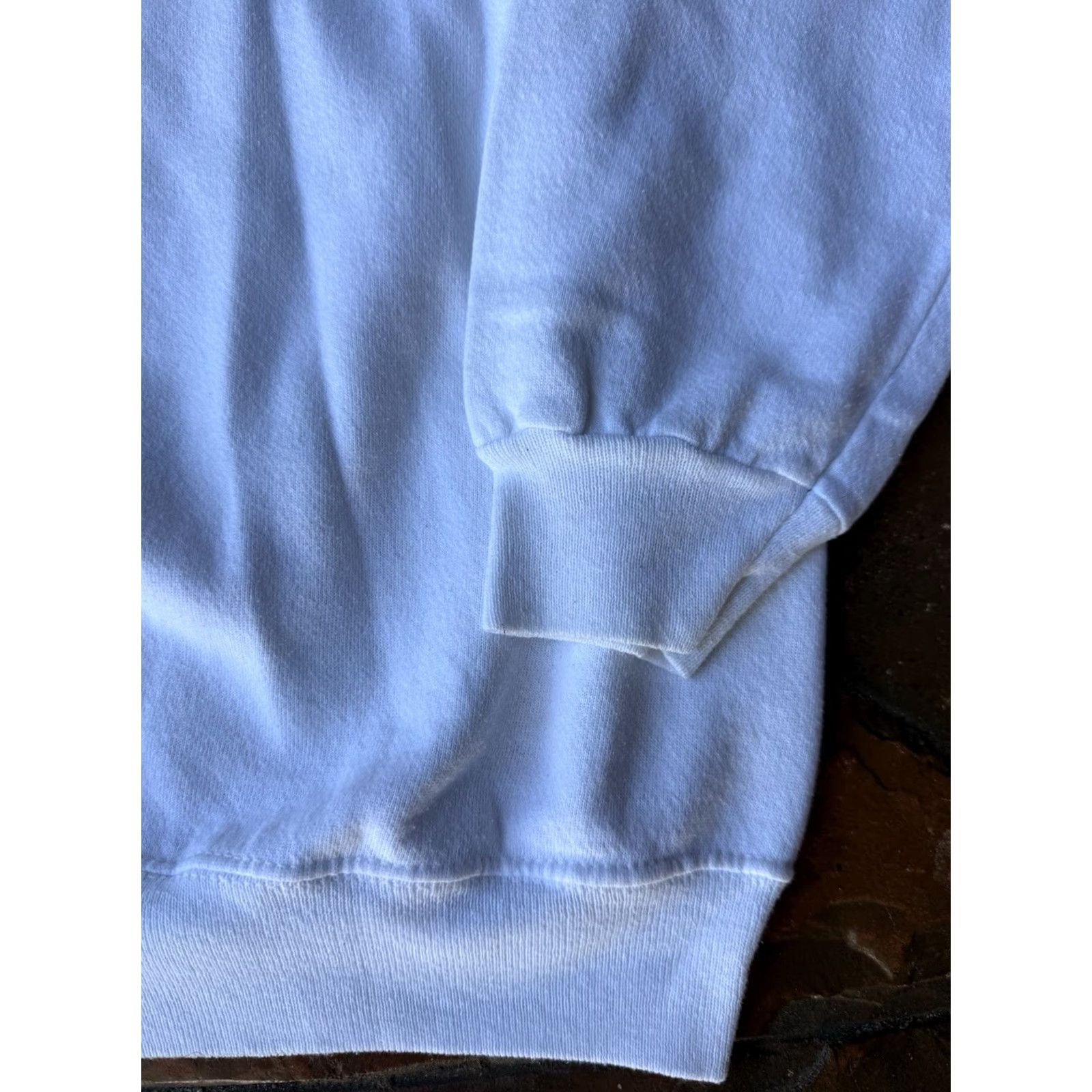 Hanes VINTAGE 90s Hanes Crewneck Sweatshirt Logo Graphic Print Tennis XL Men White Size US XL / EU 56 / 4 - 6 Thumbnail