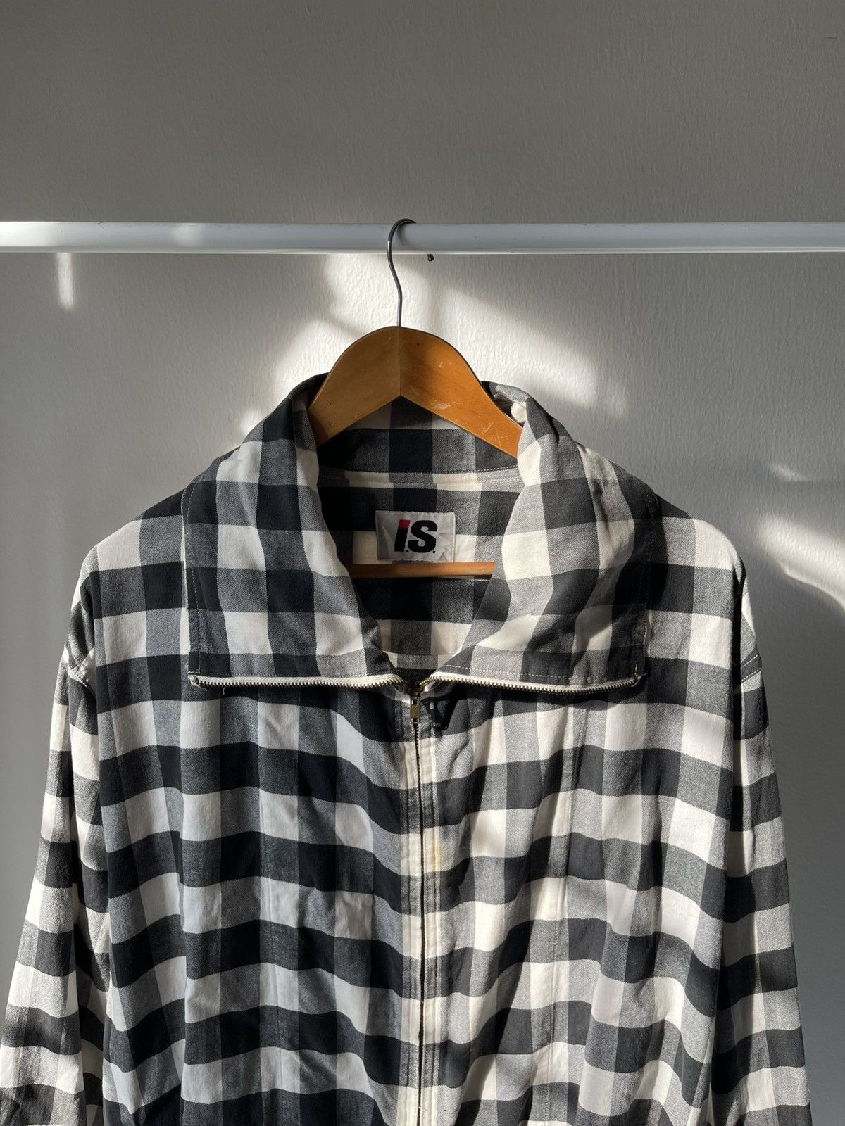 Issey Miyake 80s Issey Miyake Plaid Big Pocket Zipper Jacket Size US XL / EU 56 / 4 - 3 Thumbnail